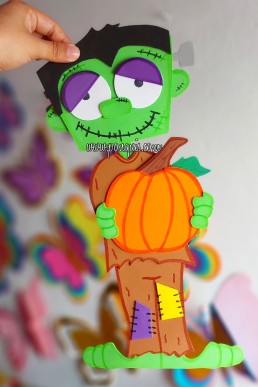 Moldes para hacer aplique decorativo de Frankestein Descarga Gratis con Cupon