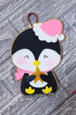 Moldes para realizar Pinguino de Navidad