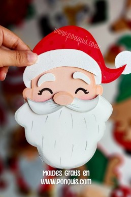 Moldes para hacer Santa Claus decorativo de Navidad Descarga Gratis en PDF