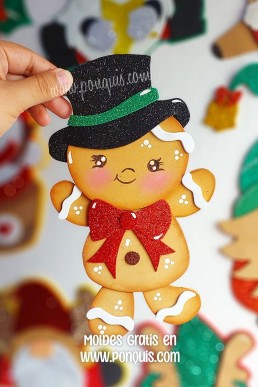 Moldes para hacer Galleta de Jengibre decorativa de navidad 2