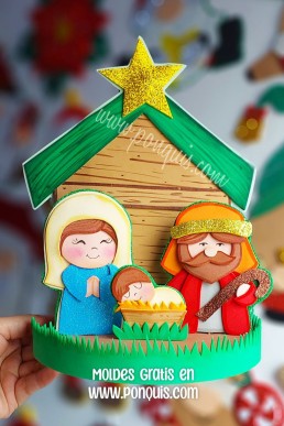 Moldes para hacer Nacimiento de mesa descarga GRATIS en PDF