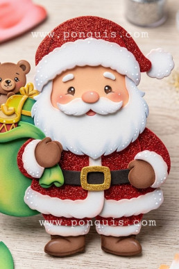 Moldes para hacer lindo Santa Claus decorativo de Navidad