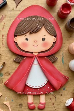 Moldes para hacer linda caperucita roja aplique d halloween