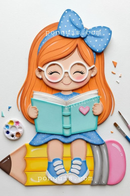 Moldes para hacer Niña escolar decorativa en foami Descarga Gratis en PDF