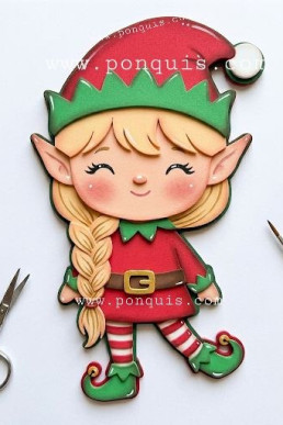 Moldes para hacer apliques de Duende de navidad descarga Gratis