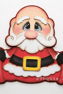 Moldes para hacer Apliques de Santa Claus Descarga Gratsi en PDF