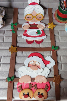 Moldes para hacer adorno de navidad con Papá y Mamá Noel Descarga Gratis en PDF