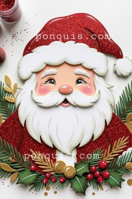 Moldes para hacer Papá Noel o Santa Claus de foami descarga Gratis con cupón