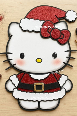 Moldes pata hacer Kittie Noel Descarga Gratis en PDF