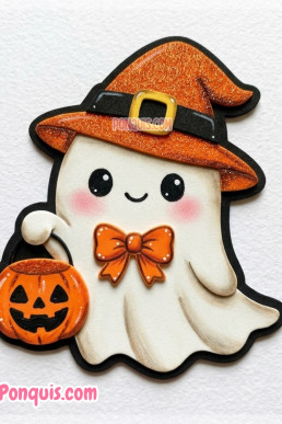Moldes para hacer fantasmita con calabaza descarga gratis