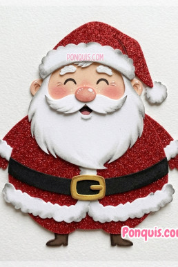 Moldes para hacer Santa Claus gordito de navidad