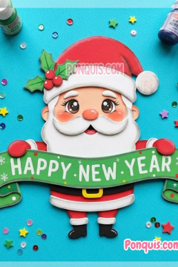 Moldes Gratis para hacer adornos de navidad de Santa Claus en PDF