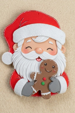 Moldes para hacer adornos de navidad Santa Claus con galleta