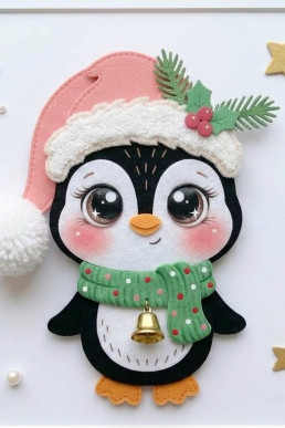 Moldes para navidad de pingüino decorativo Descargar gratis con cupón
