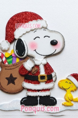 Moldes para hacer adornos de navidad con Snoopy Descarga Gratis en Pdf