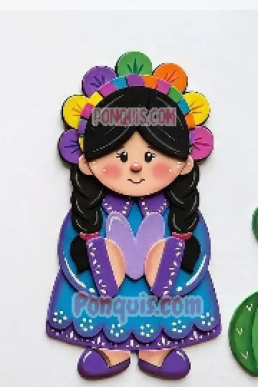 Moldes para hacer Mexicanita decorativas de fomi