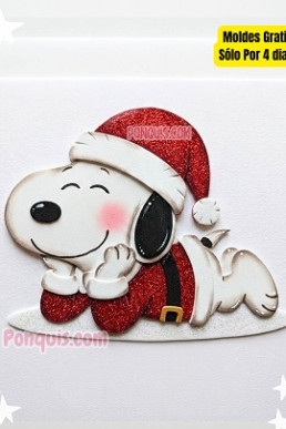 Moldes para hacer Snoopy acostado. Moldes Gratis hasta el 18 de Agosto 2026