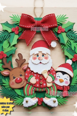 Moldes para hacer adorno de foami para navidad Descarga Gratis con cupon
