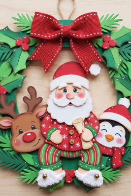 Moldes para hacer adornos de navidad Corona